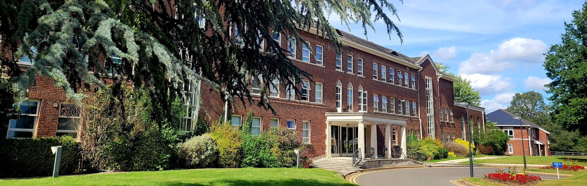 Photo of the exterior of the Vet School, University of Cambridge