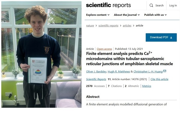 Publishing my first research paper was a really special moment and I’m really proud of it. The Cambridge third year is an unparalleled opportunity to research with leading scientists in their fields.