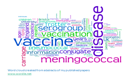 Word cloud of research interests
